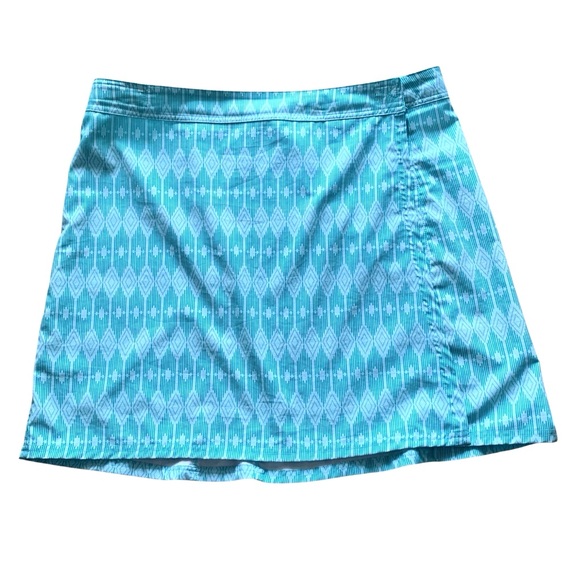 Ripskirt Hawaii Women’s XL Turquoise Patterned Mini Skirt Vacation Beach Reaort - Picture 1 of 5